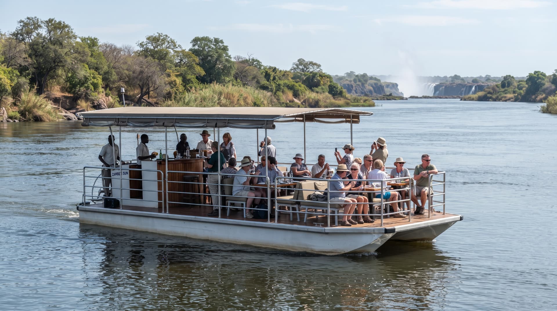 Sunset cruise on the Zambezi River