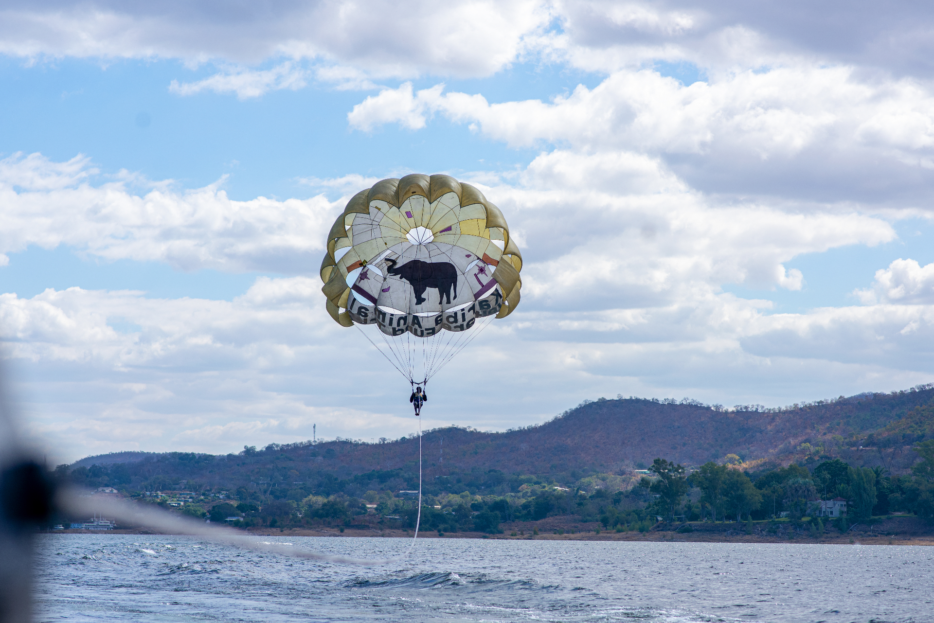 Paraglider on Lake Kariba