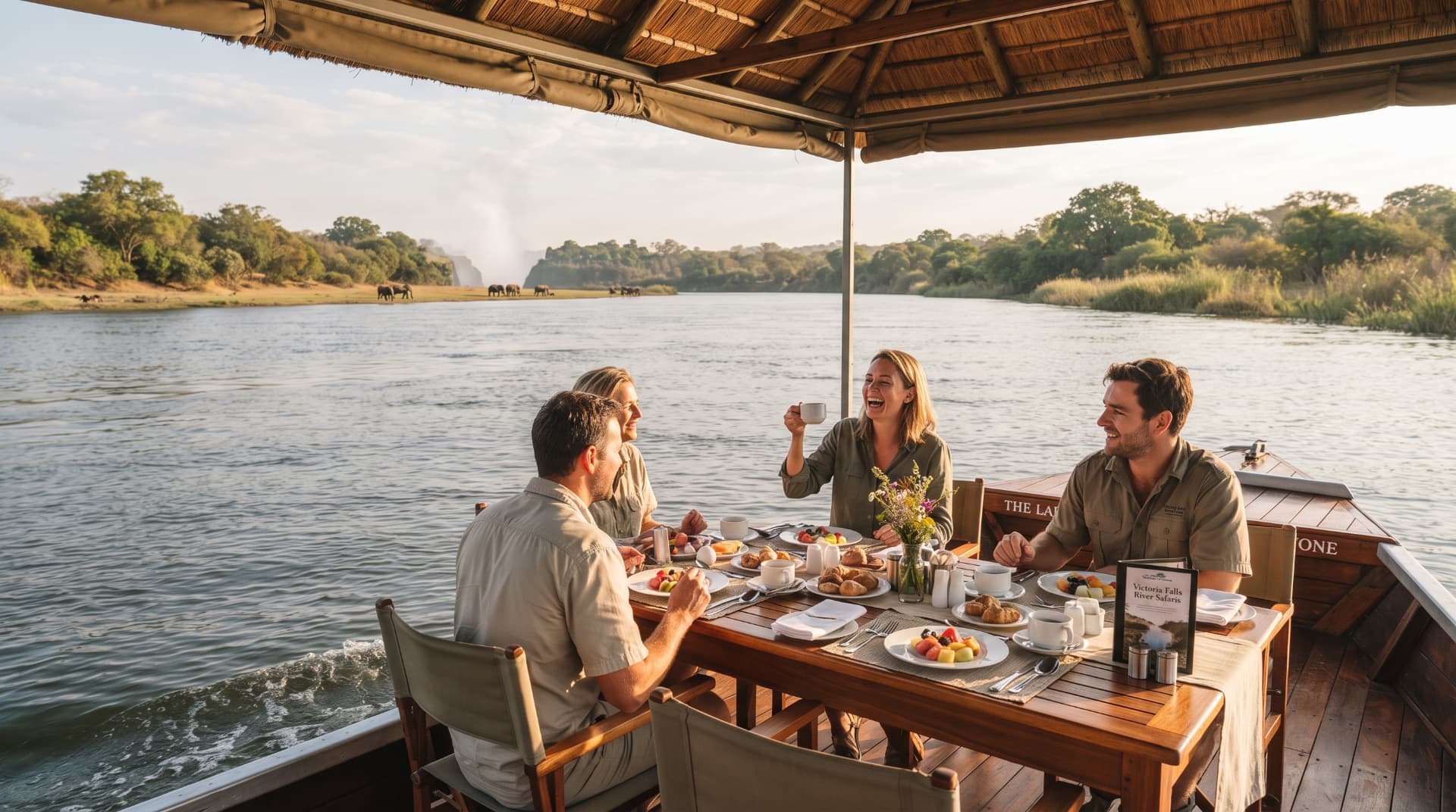 Breakfast cruise on the Zambezi River