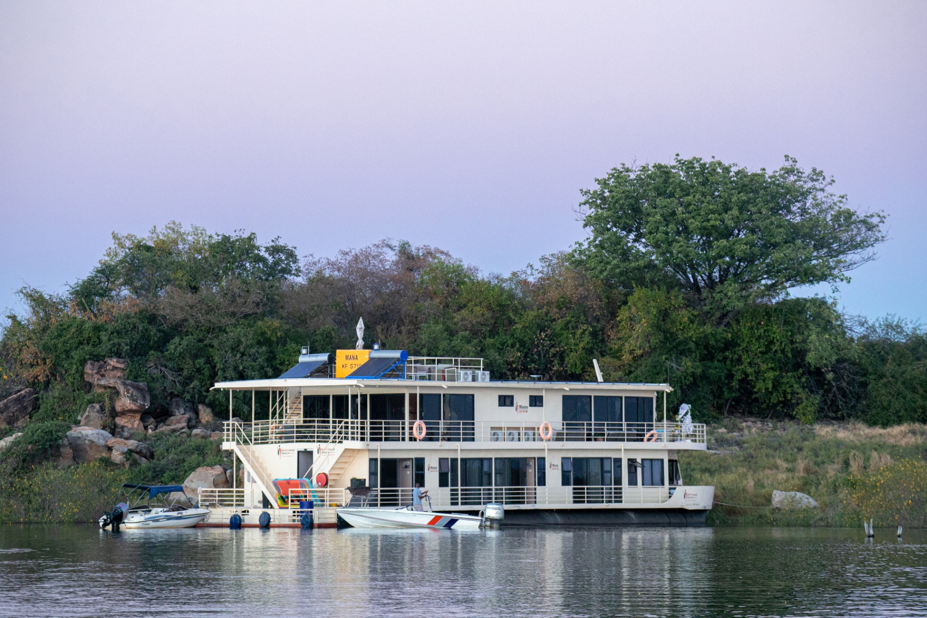 Houseboat docked in harbour