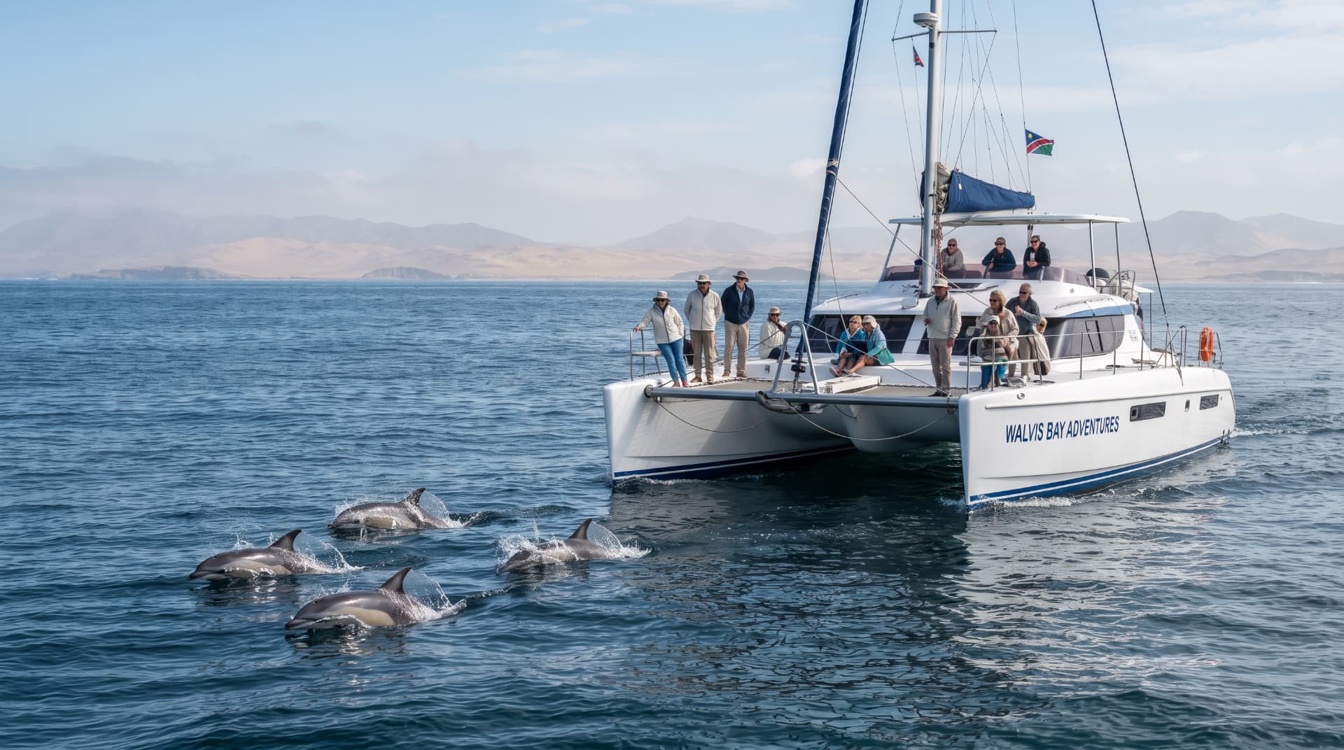 Catamaran cruise with dolphins