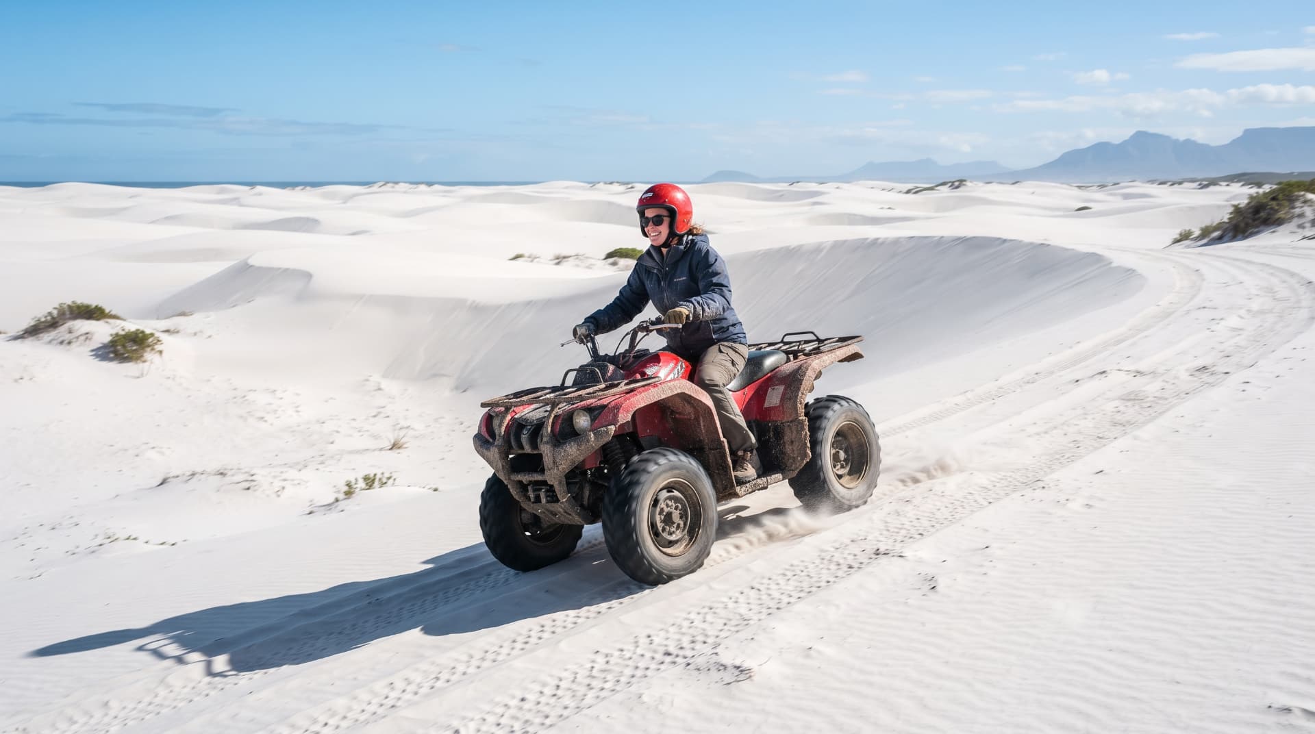 Quad biking on the Atlantis Dunes