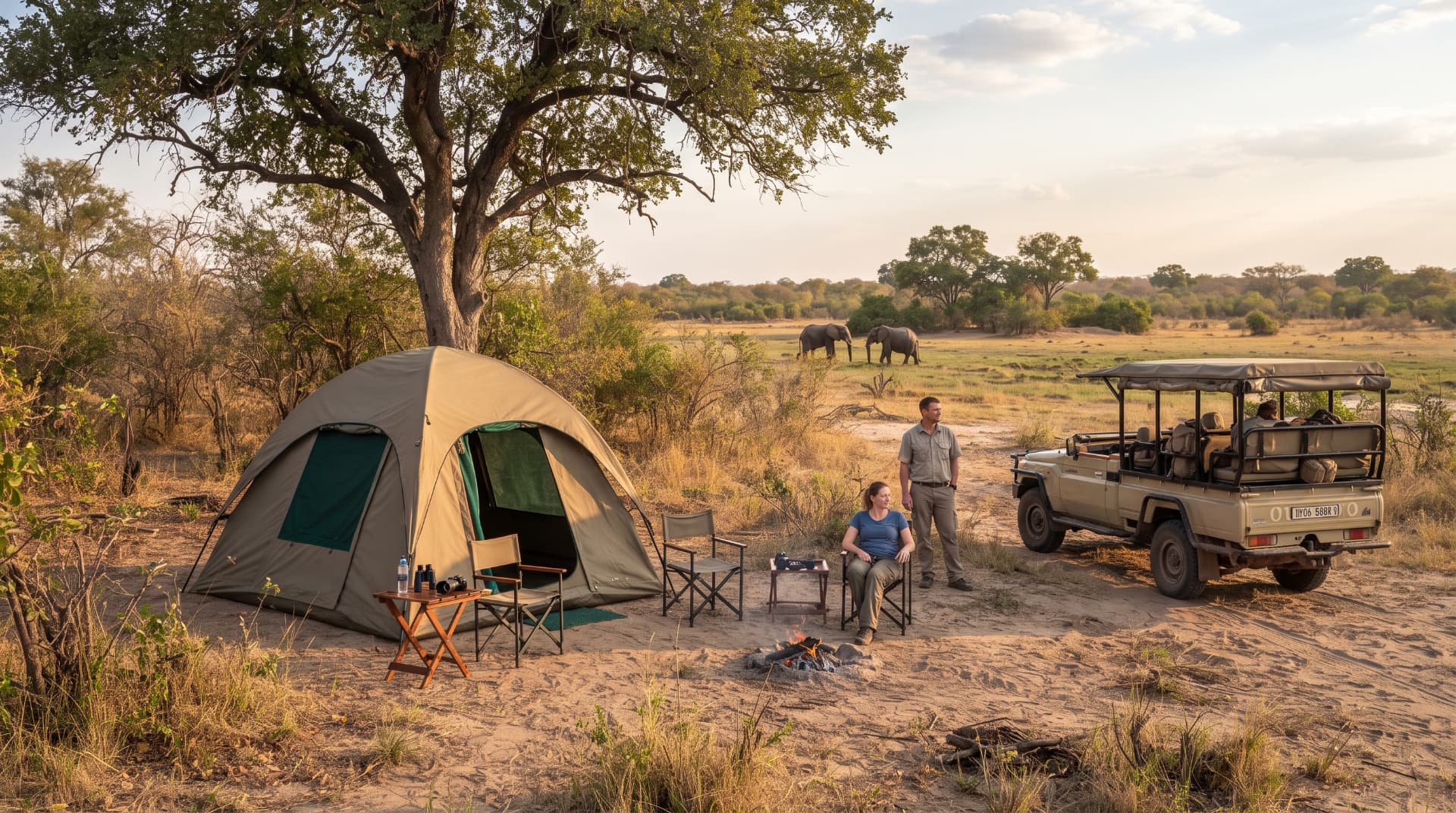 Mobile safari camp in Botswana