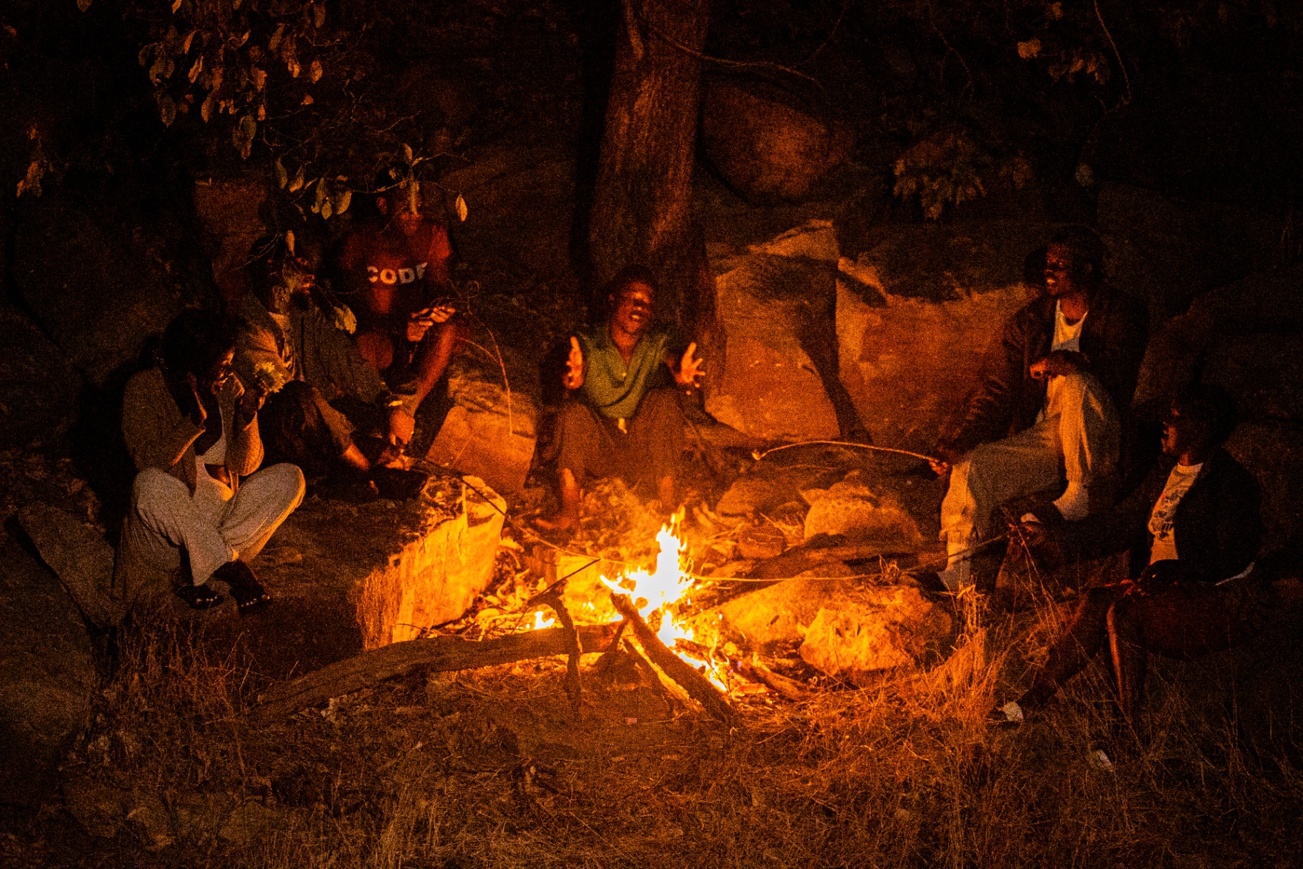 Bonfire on the shore